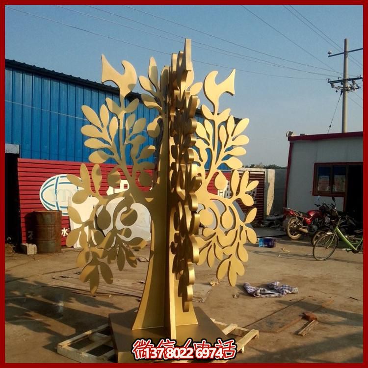 不銹鋼樹(shù)雕戶外公園擺件