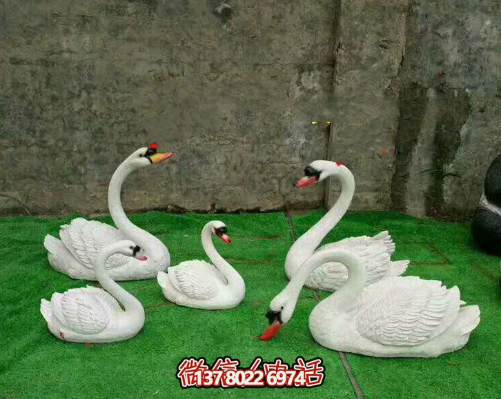 雕塑仿真天鵝，裝飾庭院、酒店、別墅等空間
