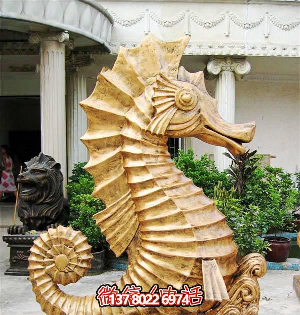 海馬玻璃鋼雕塑，創(chuàng)意林里擺放裝飾