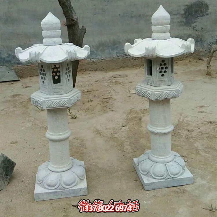 太陽能仿古中式大理石石燈，點亮你的花園