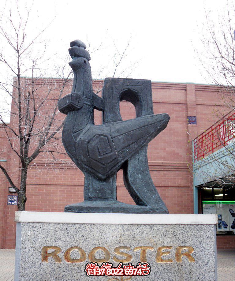玻璃鋼創(chuàng)意雞雕塑，點(diǎn)亮街道美景