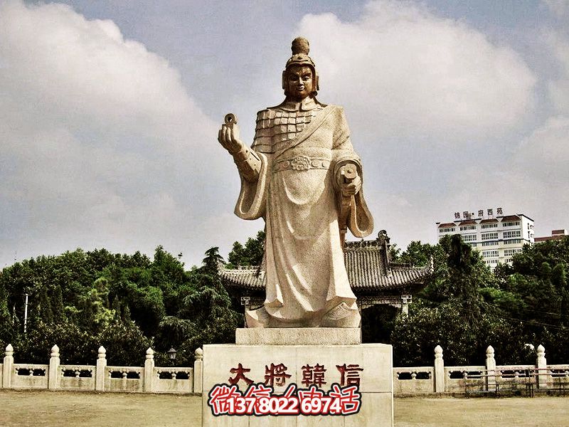 以漢白玉雕塑緬懷韓信，美化景區(qū)，展現(xiàn)創(chuàng)意兵