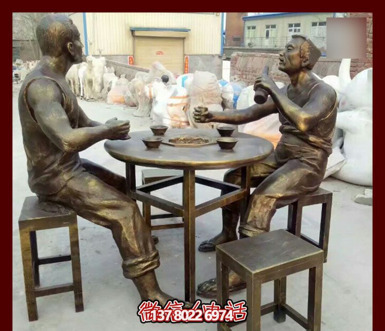 傳承文化，融入雕塑，銅雕人物給你一個古典的庭院別墅