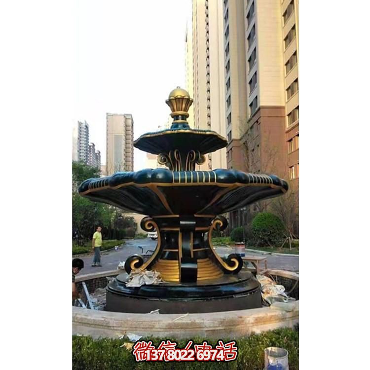 歐式風(fēng)格石雕大型噴泉雕塑，點(diǎn)綴別墅小區(qū)