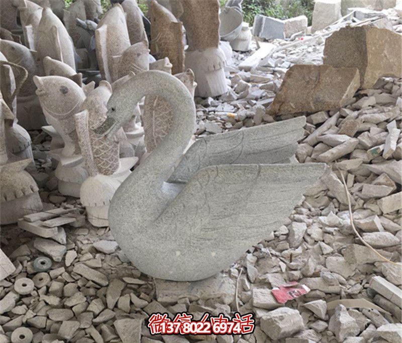 大理石創(chuàng)意天鵝雕塑，美麗大理景區(qū)的精品藝術(shù)品