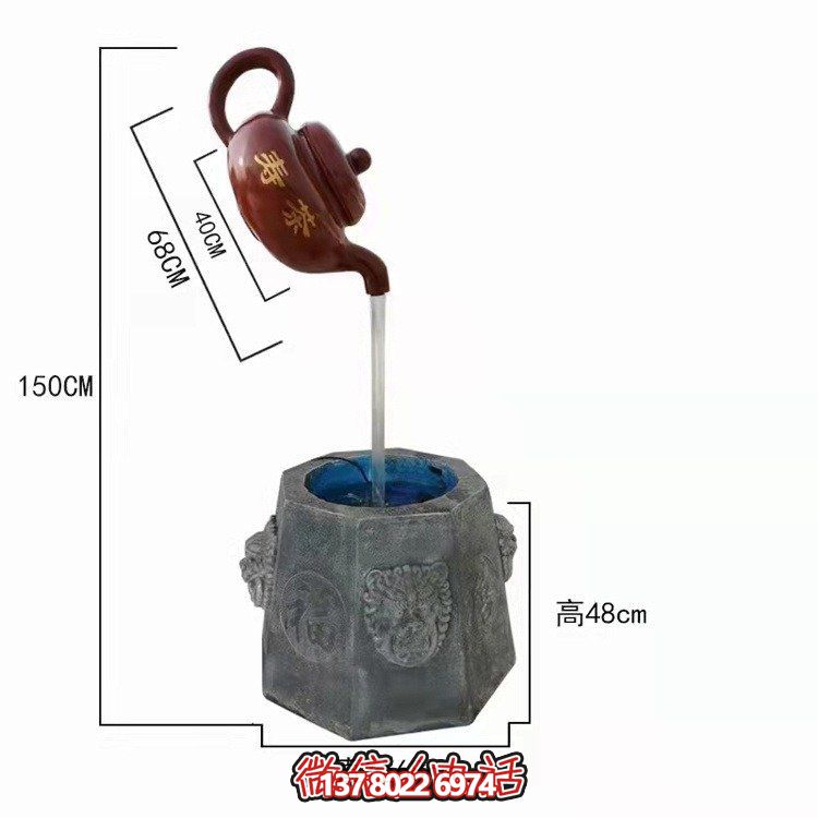 玻璃鋼大型懸空擺件，打造戶外流水天雕塑