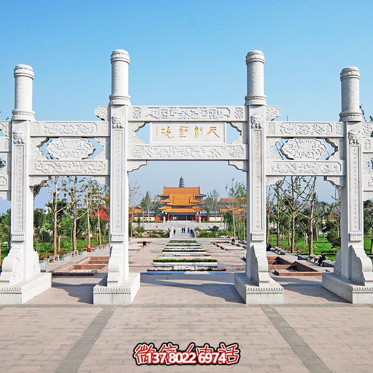 精美大理石石雕多門牌坊雕塑，讓你領(lǐng)略大理景區(qū)的精彩