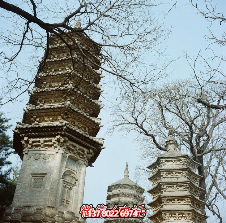 仿古石雕舍利塔，傳承古老文化