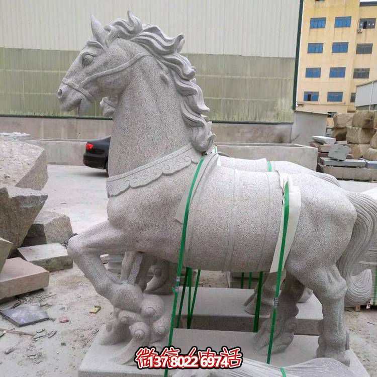 主題砂巖雕刻馬擺件，點(diǎn)綴園林廣場(chǎng)美景