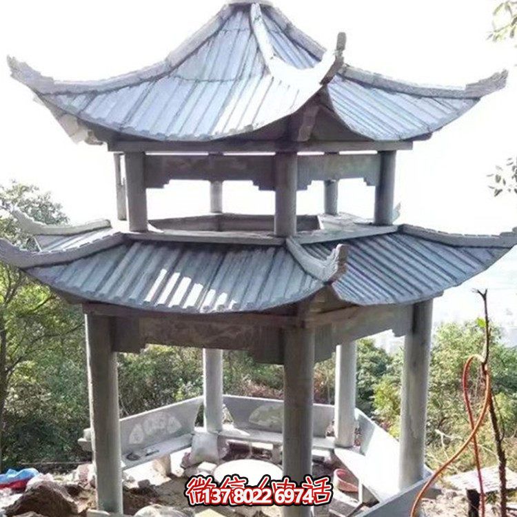 經(jīng)典雙層大理石雕塑涼亭，給你不一樣的室外體驗(yàn)