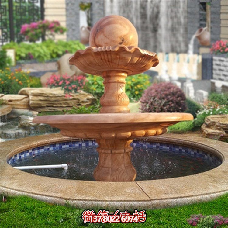 歐式紅色風(fēng)水球裝飾，營造美麗晚霞?xì)庀? title=