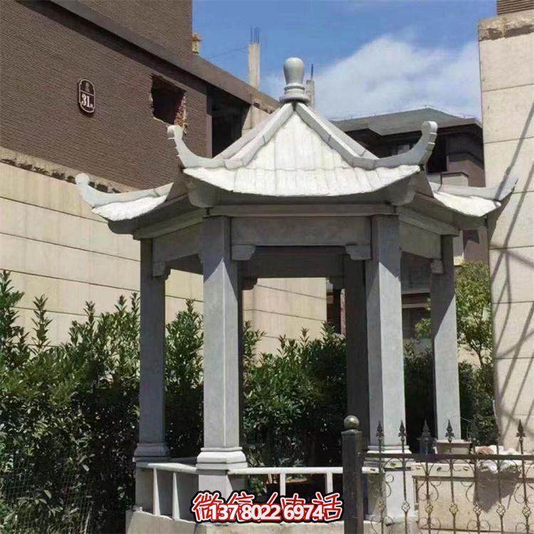 精美大理石涼亭，營造完美宅院景象