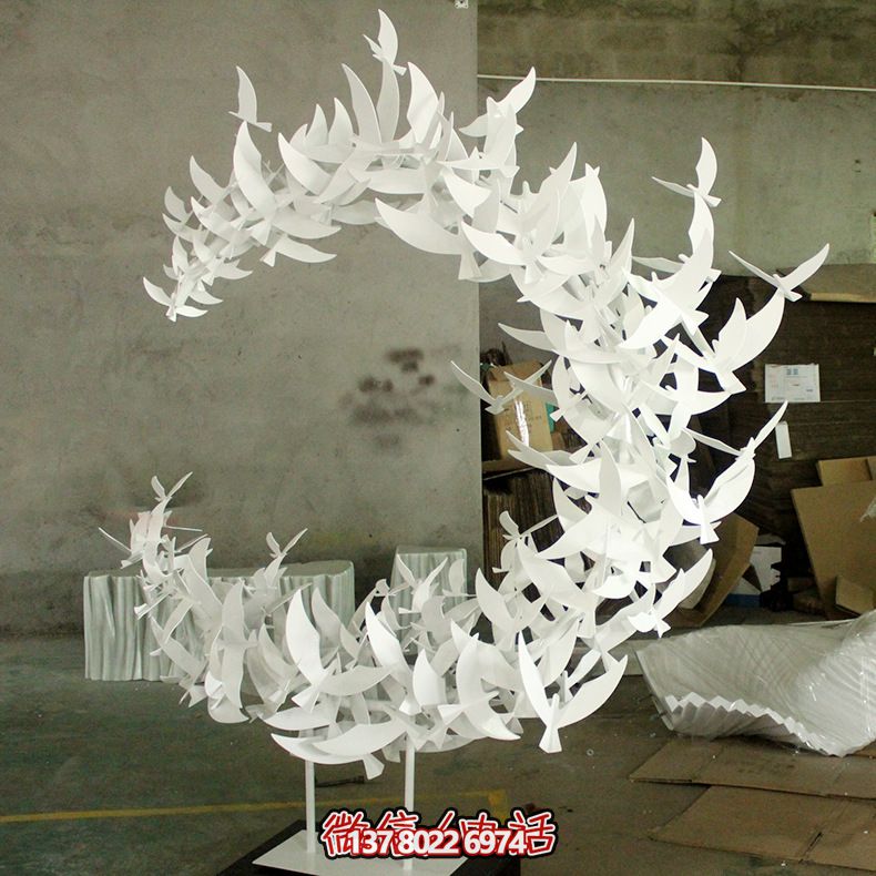 玻璃鋼雕塑擺件裝飾品，創(chuàng)意抽象鴿子裝飾室內(nèi)別墅