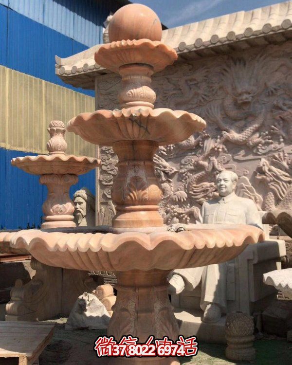 精美雕刻大理石流水?dāng)[件，完美搭配豪華別墅和小區(qū)噴泉