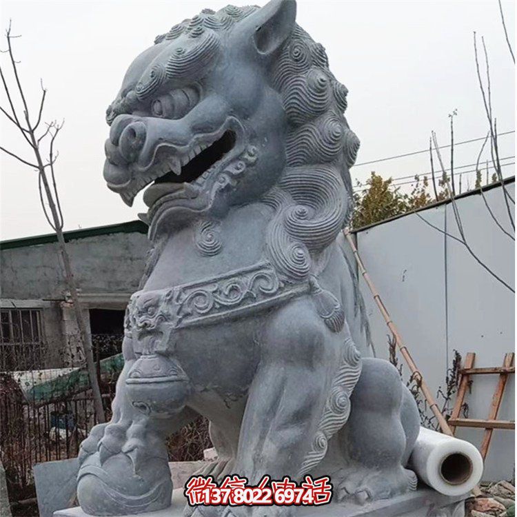 豪華庭院大型獅子雕塑，招財進寶，鎮(zhèn)宅門口裝飾