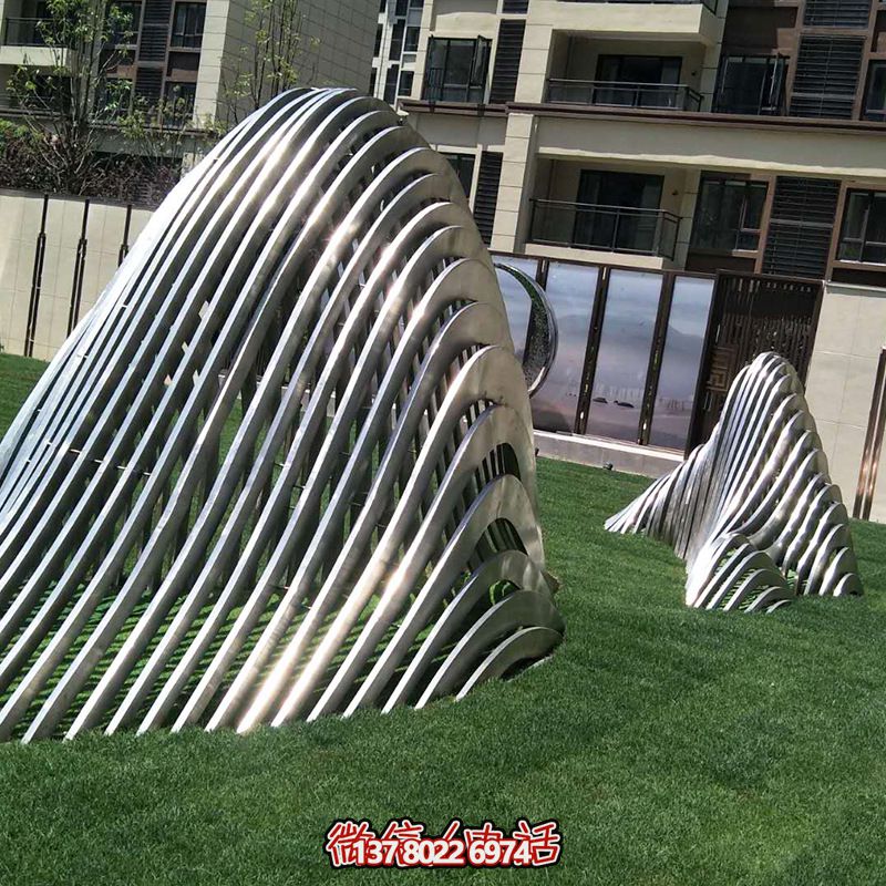 不銹鋼抽象景觀擺件，美化公園綠地戶外空間