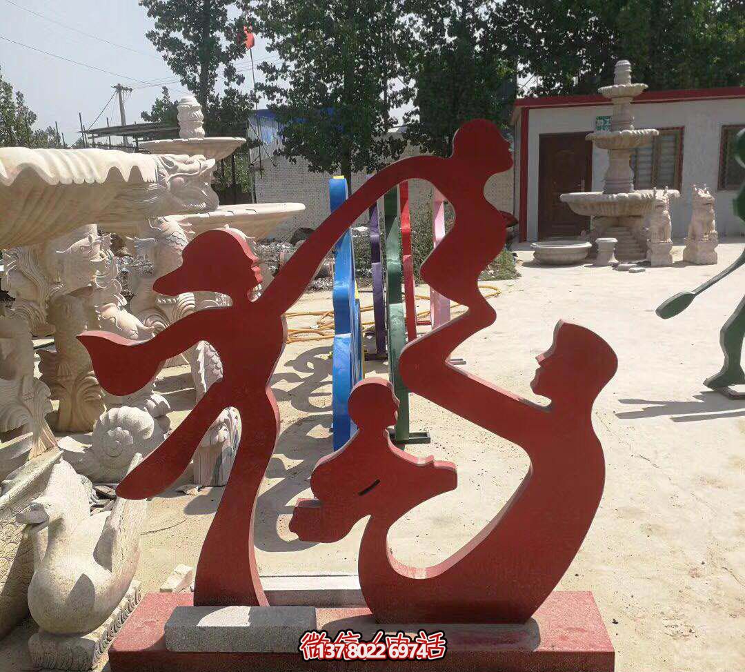 不銹鋼創(chuàng)意福字雕塑，點(diǎn)亮公園里的每一個(gè)角落