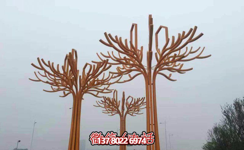 不銹鋼景觀雕塑，提升步行商業(yè)街抽象美感