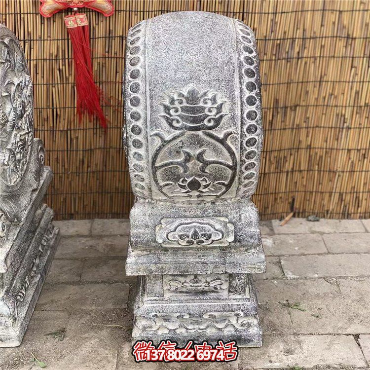 青石石雕抱鼓，點(diǎn)綴園林之美