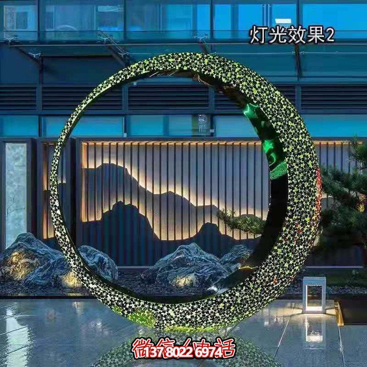 不銹鋼燈光圓環(huán)，營(yíng)造月亮美景