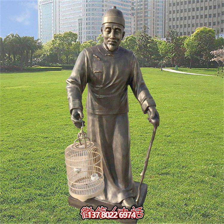 仿古風(fēng)格玻璃鋼雕像，為公園提供優(yōu)雅的民俗裝飾