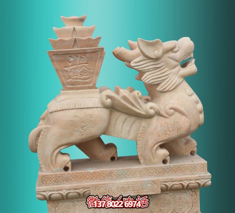 古典雕塑，貴族庭院裝飾大理石石雕貔貅