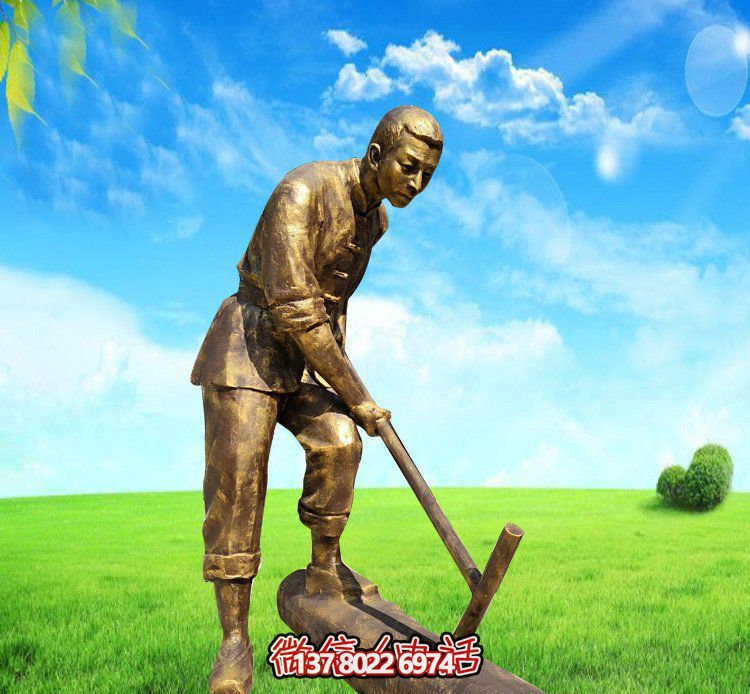 精美的銅雕人物雕塑，點綴花園公園植物園