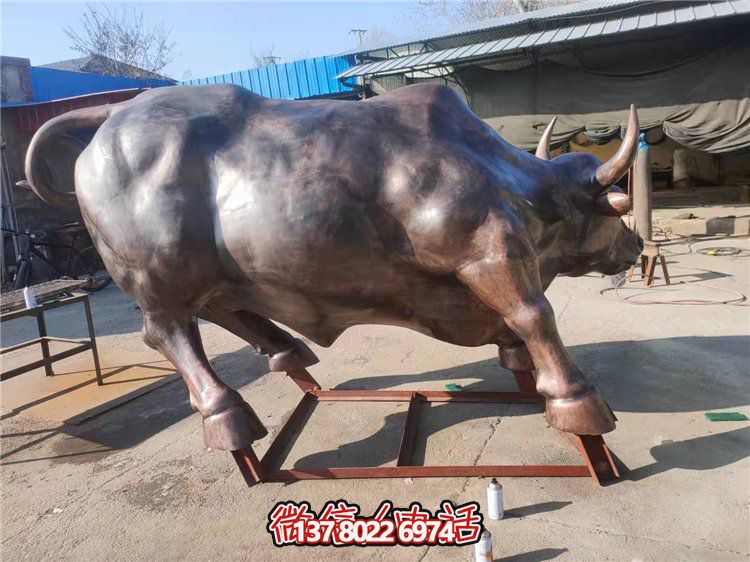 大型銅牛景觀雕塑，招財擺件