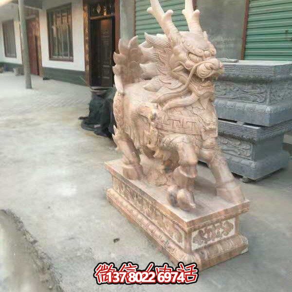 高端定制大理石石雕獅子雕塑，裝點大型庭院、別墅、門口，招財又安全