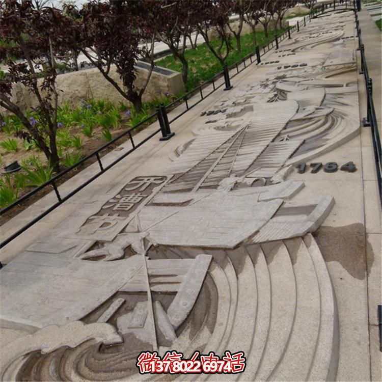 大理石浮雕壁畫，點綴景區(qū)廣場裝飾