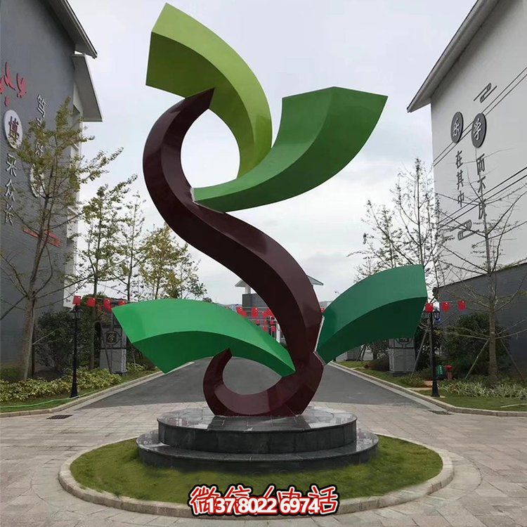 雕塑般的不銹鋼創(chuàng)意景觀，為你的小區(qū)或別墅增添幾何美感