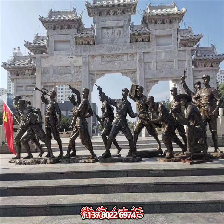紅軍戰(zhàn)士仿銅雕塑——緬懷革命先輩，傳承紅色文化