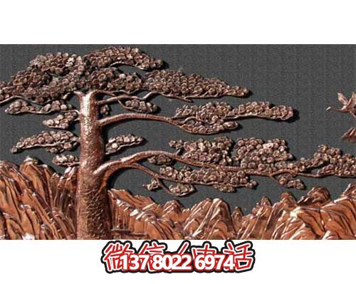 迎客松雕塑，紫銅裝飾室內(nèi)外公園廣場(chǎng)