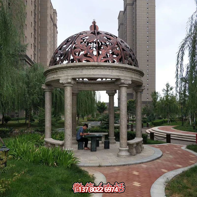 高端歐式鏤空涼亭，打造完美小區(qū)廣場