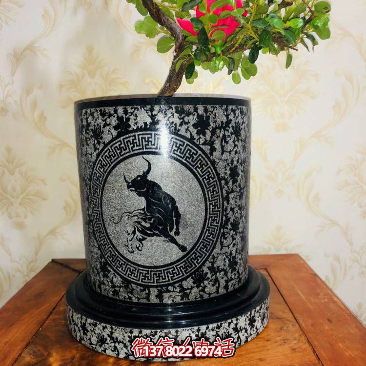 手工精美石雕花盆，點亮您的室外空間