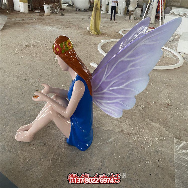玻璃鋼仙子人物雕塑彩繪，為公共廣場增添美觀