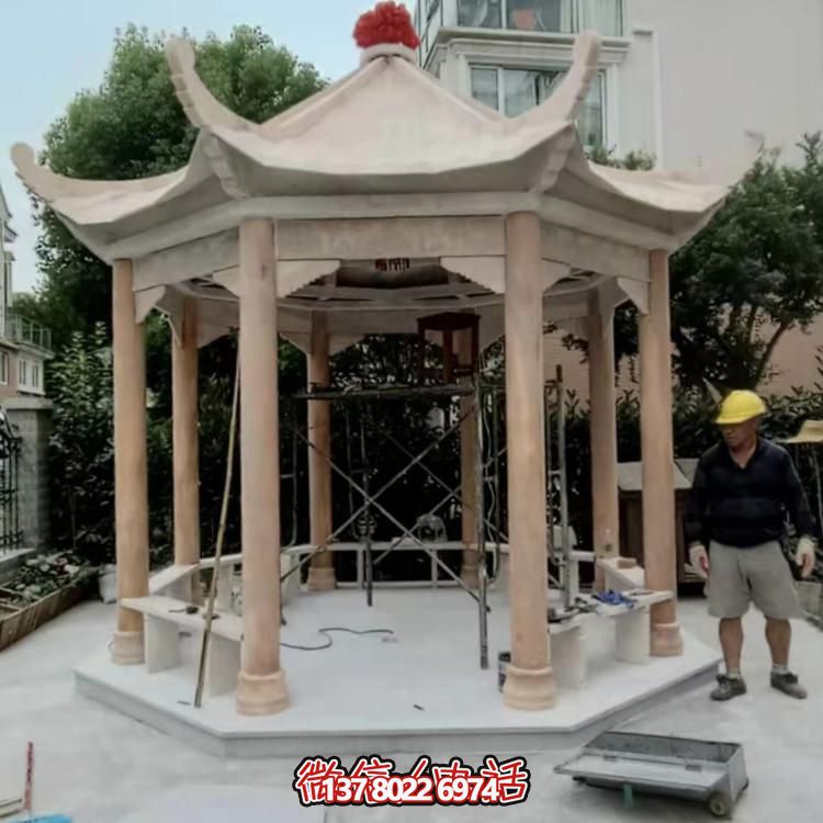 紅古涼亭，讓你在小區(qū)花園里享受晚霞美景