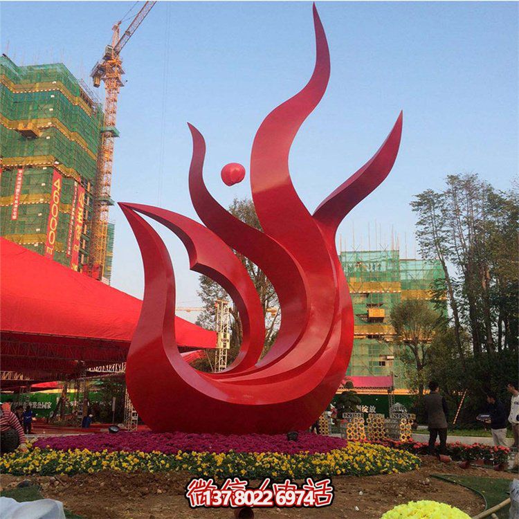 精美不銹鋼鳳凰雕塑，點(diǎn)綴精致小區(qū)、別墅環(huán)境
