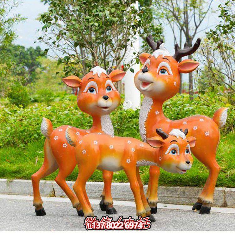 娛樂(lè)多彩的動(dòng)物園玻璃鋼仿銅雕塑景觀