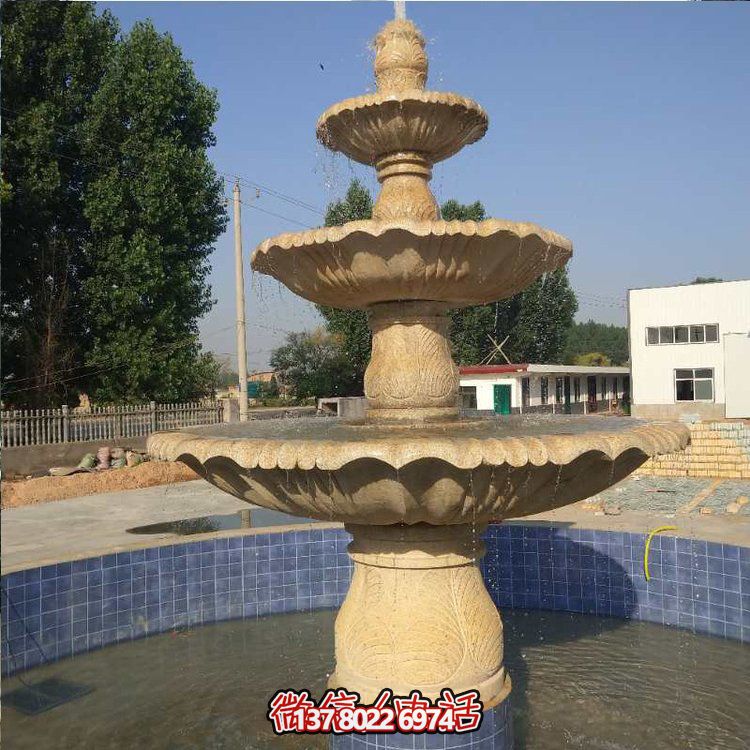 花崗巖噴泉流水?dāng)[件，給你不一樣的戶外廣場(chǎng)園林景觀雕塑