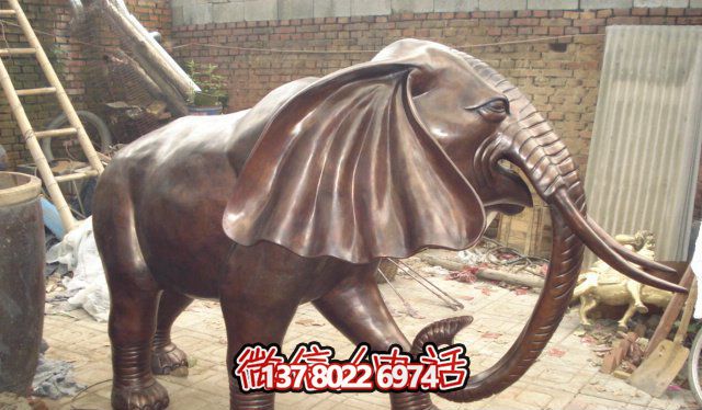 創(chuàng)意仿銅大象雕塑，美化環(huán)境景觀