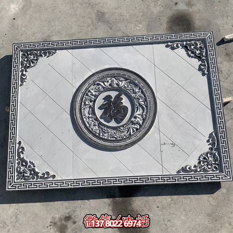 黃色沙巖浮雕影壁，景觀背景雕塑