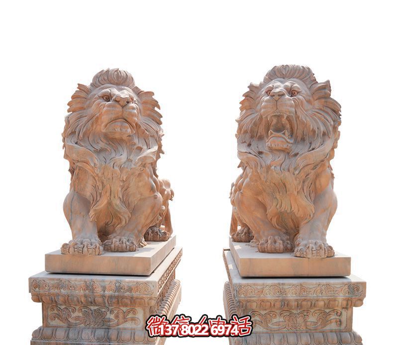 雕塑財(cái)神獅子，祈求招財(cái)進(jìn)寶