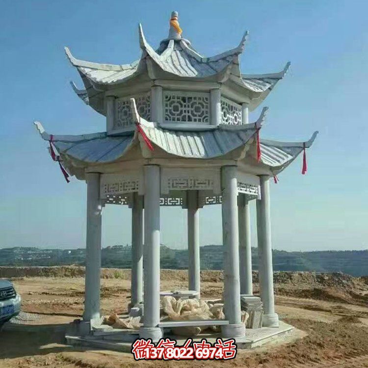 中式雙層涼亭，傳承傳統(tǒng)文化美學(xué)