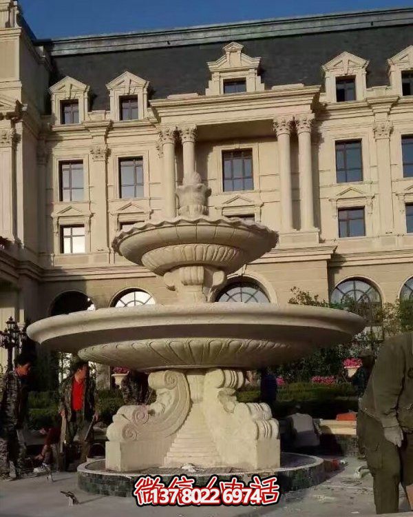 私家晚霞，大理石噴泉雕塑