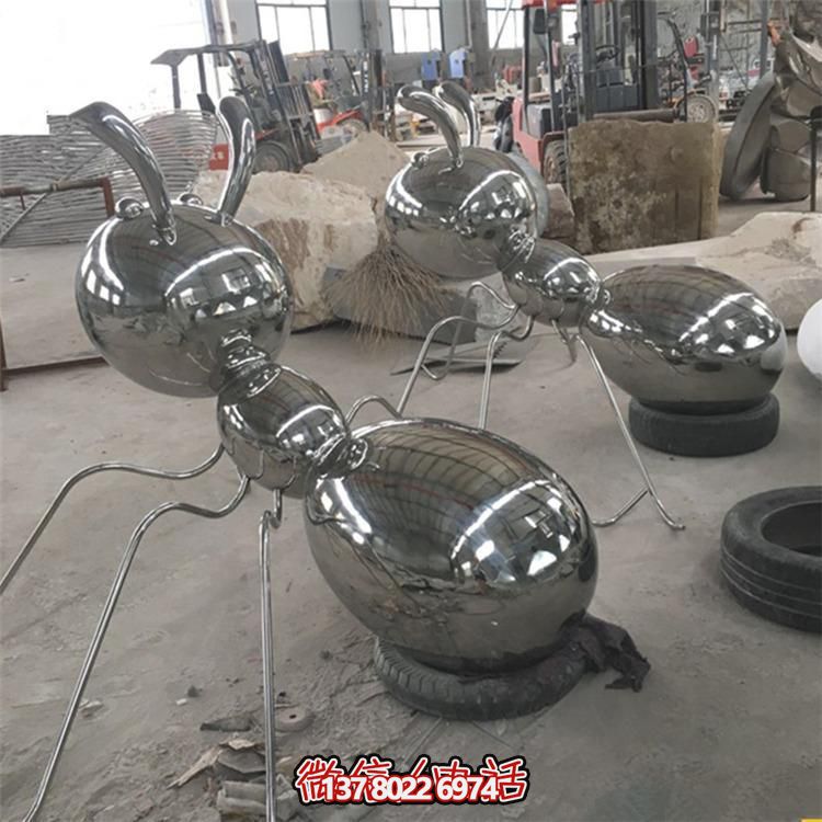 不銹鋼動(dòng)物雕塑，點(diǎn)綴公園景觀