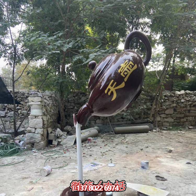 仿銅懸空流水?dāng)[件，點亮戶外公園景區(qū)