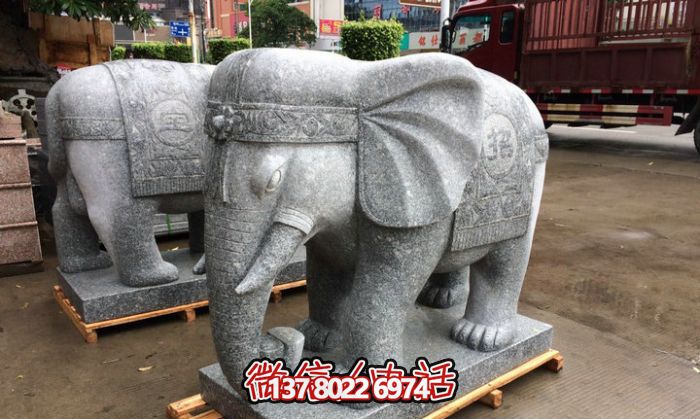 精美大理石雕塑藝術(shù)品，驚艷展現(xiàn)大象的宏偉氣勢(shì)