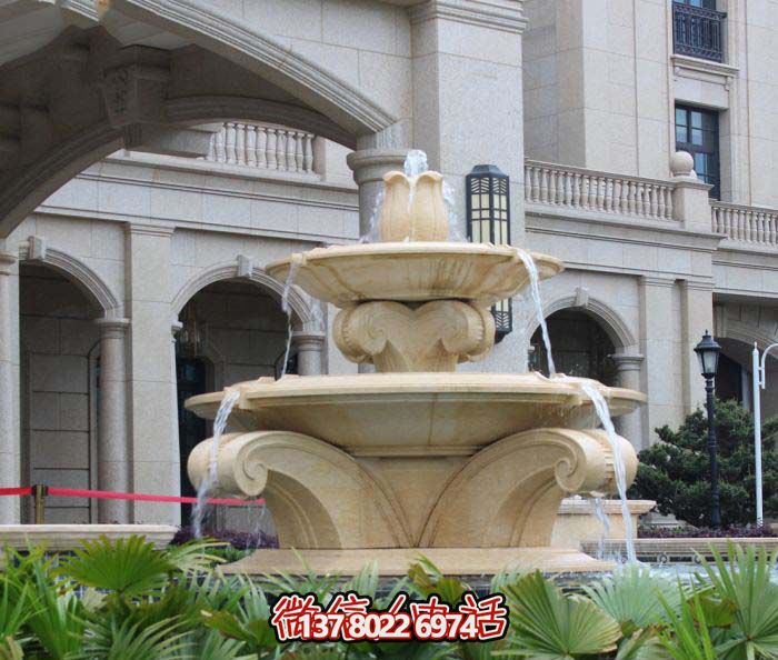 歐式風(fēng)格大理石噴泉雕塑，美化酒店、廣場、景觀