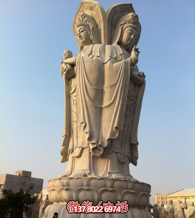 大型觀音大理石雕塑，精美的園林景觀裝飾